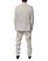 Dolce & Gabbana Light Cream Linen Embroidered 2 Piece Suit